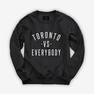 Toronto -vs- Everybody® Crewneck - Black XS UNISEX